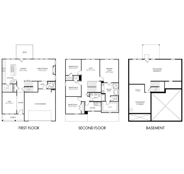 2D floor plan layout for the Dakota Basement by Meritage Homes in Harmony Manor, Fairburn, GA (Image 4).