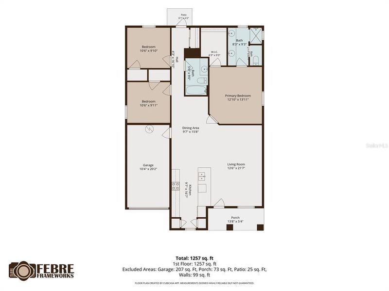2D floor plan layout of this home in , Lakeland, FL (Image 5).