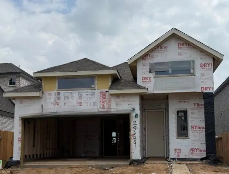 In-progress construction of a new home in Bergamo, Katy, TX (Image 3).