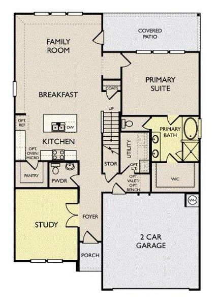 2D floor plan layout of this home in Willow Springs, Buda, TX (Image 4).