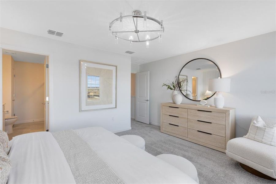 Model Home Design Only. Pictures and furnishings are for illustrative purposes only. Elevations, colors and options may vary. Furniture is for model home staging only.