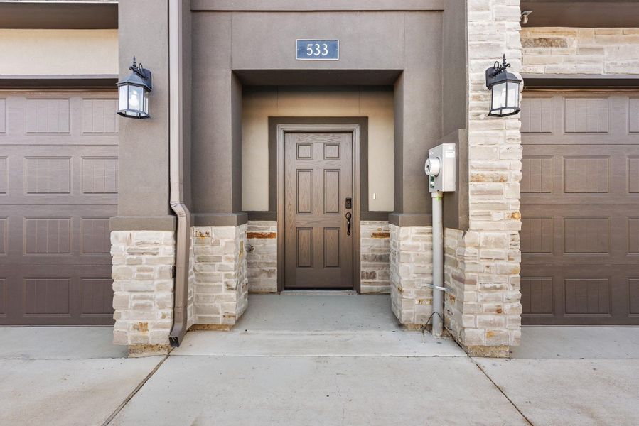 Exterior details and patio area of a home in , College Station (Image 2). Exterior details and patio area of a home in , College Station (Image 2).