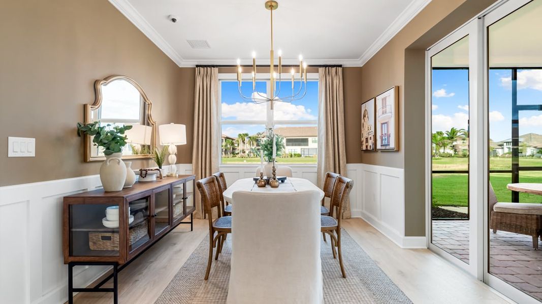Furnished interior view inside a new home in Esplanade by the Islands, Naples (Image 11).