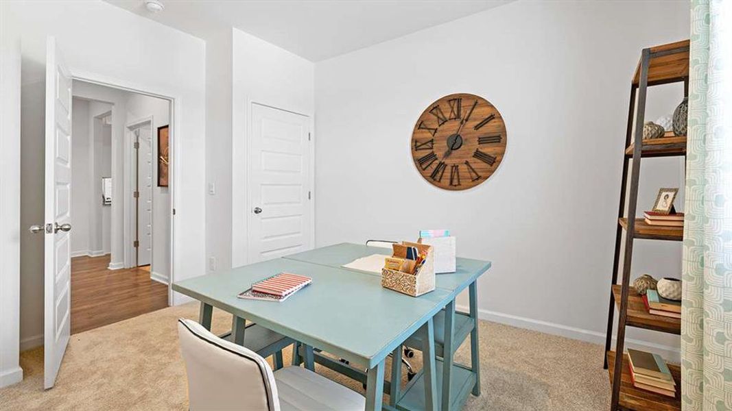 Furnished interior view inside a new home in The Preserve at Agricultural Village, Perry (Image 16). Furnished interior view inside a new home in The Preserve at Agricultural Village, Perry (Image 16).