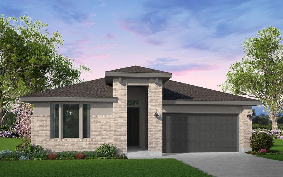 Representative exterior photo of a completed home built from the Suffolk by Brookfield Residential in 50' Traditional Homes at Elyson, Katy, TX (Image 12). Representative exterior photo of a completed home built from the Suffolk by Brookfield Residential in 50' Traditional Homes at Elyson, Katy, TX (Image 12).