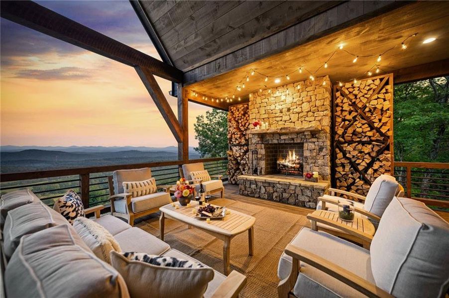 Exterior details and patio area of a home in , Mineral Bluff (Image 41).