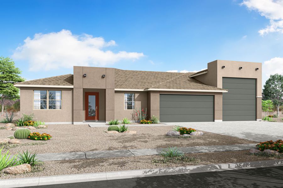 Representative exterior photo of a completed home built from the Violet by Mattamy Homes in Las Ventanas - RV Collection, Goodyear, AZ (Image 1). Representative exterior photo of a completed home built from the Violet by Mattamy Homes in Las Ventanas - RV Collection, Goodyear, AZ (Image 1).