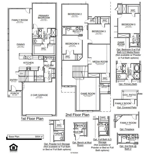 2D floor plan layout for the Cameron by Megatel Homes in Erwin Farms, McKinney, TX (Image 2). 2D floor plan layout for the Cameron by Megatel Homes in Erwin Farms, McKinney, TX (Image 2).