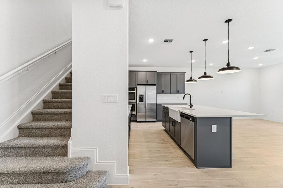 Foyer and Kitchen