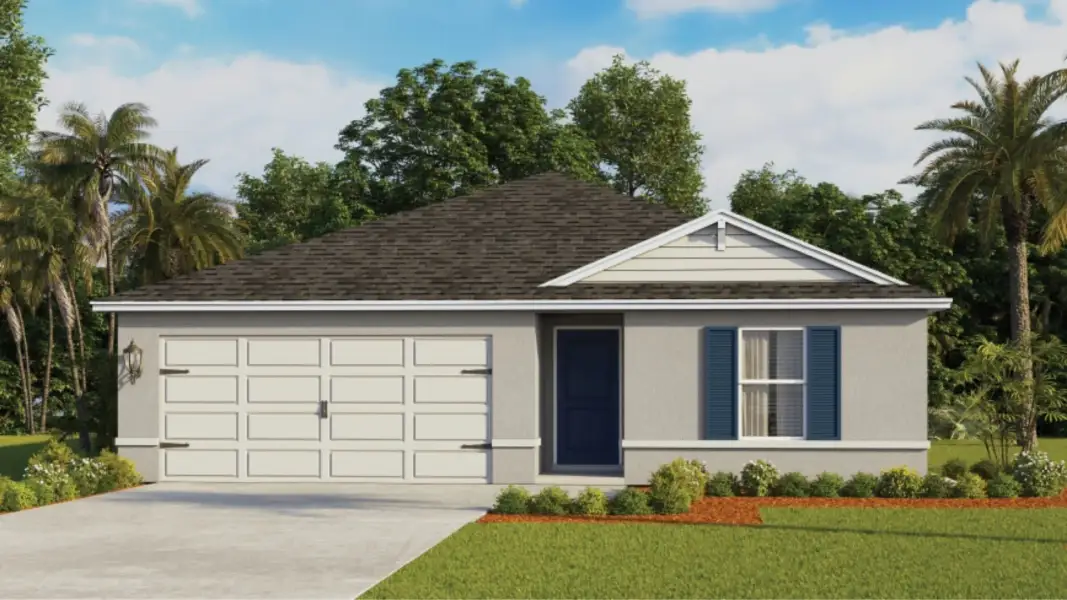 Representative exterior photo of a completed home built from the Archer II by D.R. Horton in Sunside at Ormond Station, Ormond Beach, FL (Image 2).