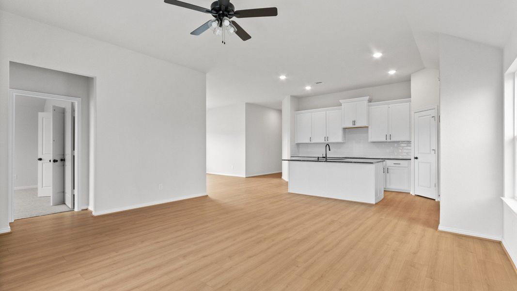 Representative furnished interior of a home built from the Aruba by Brightland Homes in Bridgeland Creekland Village, Cypress (Image 12).