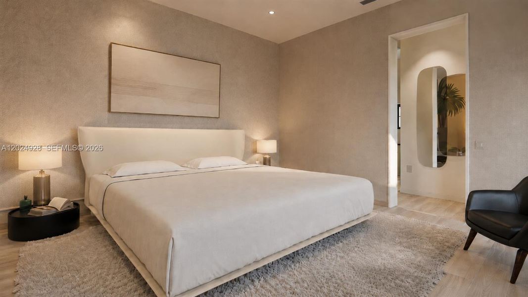 Furnished interior view inside a new home in , Miami (Image 5).