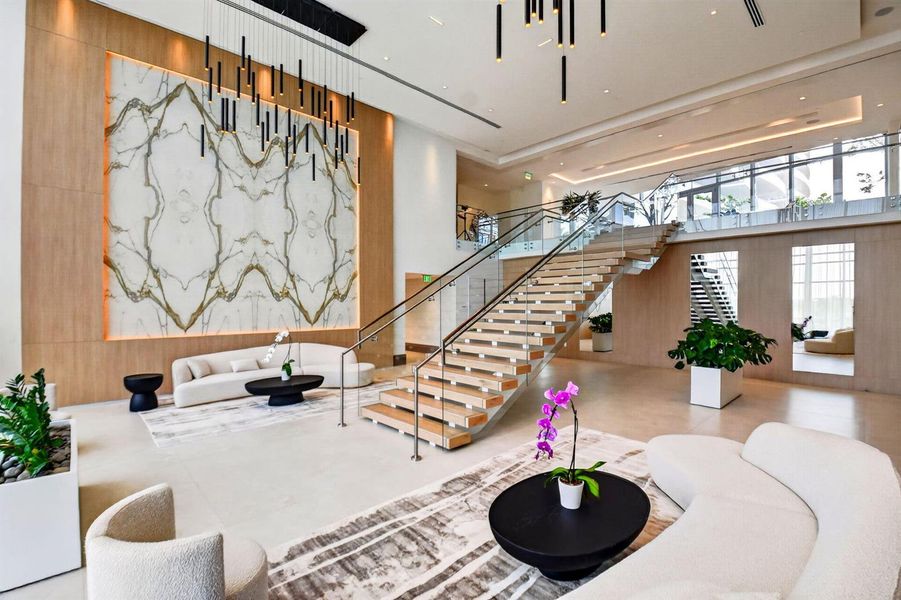 Amenities . Fifth Floor Lobby
