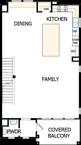 2D floor plan layout of this home in Emerald Landing at Waterside at Lakewood Ranch – City Homes, Sarasota, FL (Image 6).