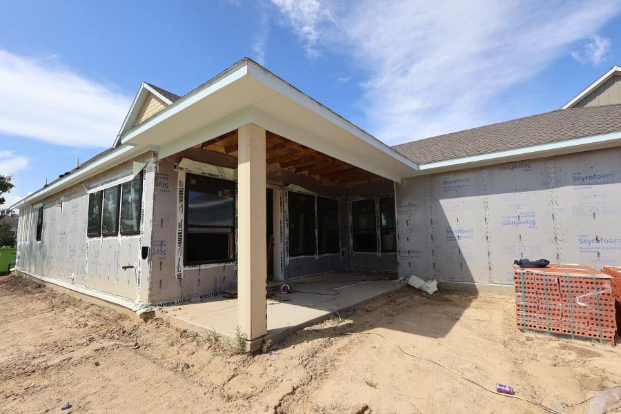 In-progress construction of a new home in Riceland - Enclave Row Collection, Mont Belvieu, TX (Image 5). In-progress construction of a new home in Riceland - Enclave Row Collection, Mont Belvieu, TX (Image 5).