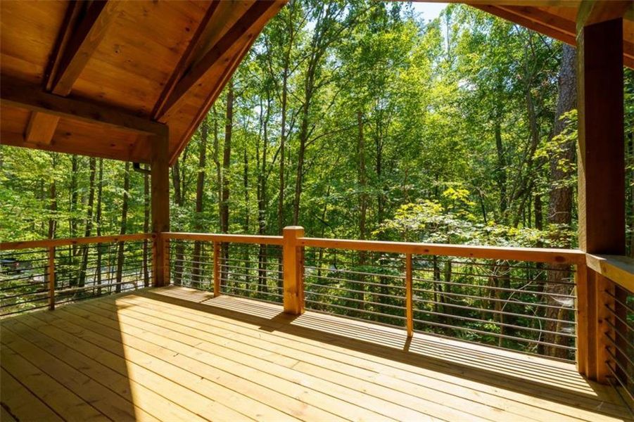 Exterior details and patio area of a home in , Cherry Log (Image 21).