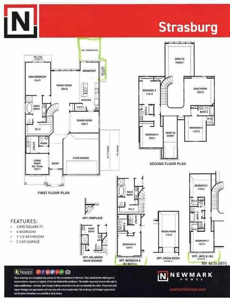 2D floor plan layout of this home in The Highlands 50', Porter, TX (Image 4). 2D floor plan layout of this home in The Highlands 50', Porter, TX (Image 4).