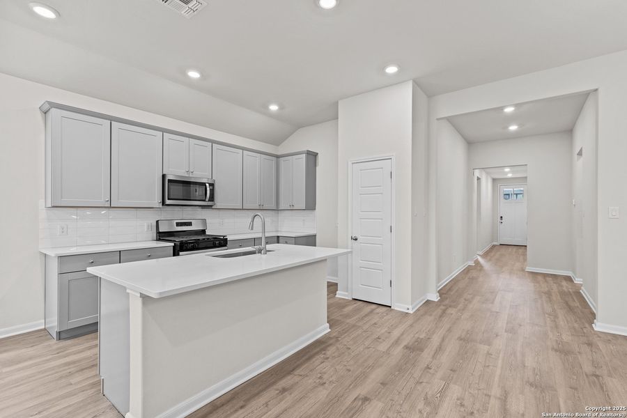 Furnished interior view inside a new home in Hunter's Ranch, San Antonio (Image 10). Furnished interior view inside a new home in Hunter's Ranch, San Antonio (Image 10).