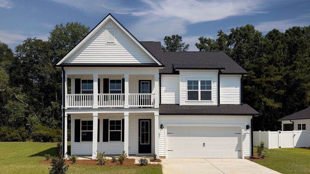 Front exterior of a new home in Coastal Farms, Conway, SC, highlighting curb appeal (Image 1). Front exterior of a new home in Coastal Farms, Conway, SC, highlighting curb appeal (Image 1).