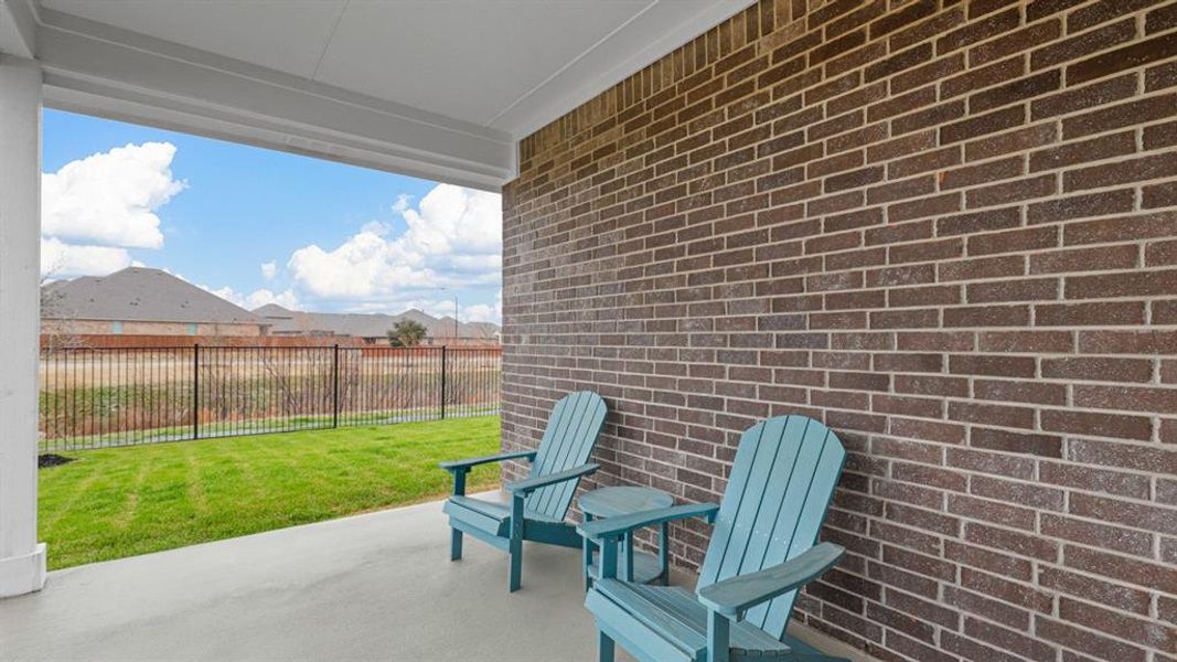 Exterior details and patio area of a home in Legado, Cleburne (Image 2). Exterior details and patio area of a home in Legado, Cleburne (Image 2).