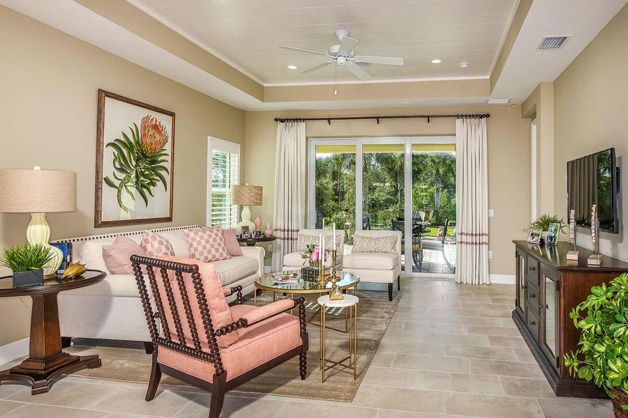 Representative furnished interior of a home built from the Fresh Spring by Neal Communities in Verandah, Fort Myers (Image 6).