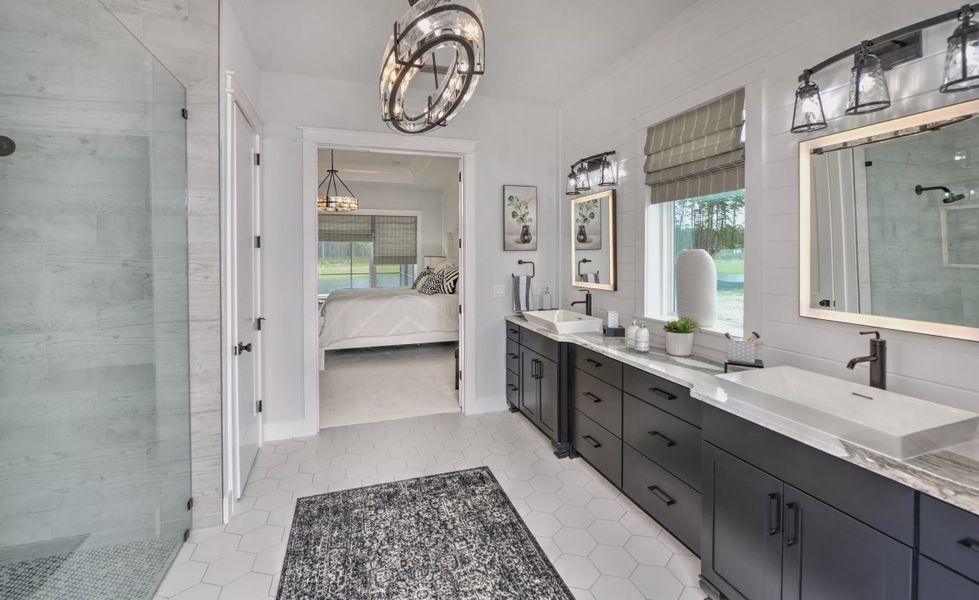 Furnished interior view inside a new home in Plantation Bay, Ormond Beach (Image 27).