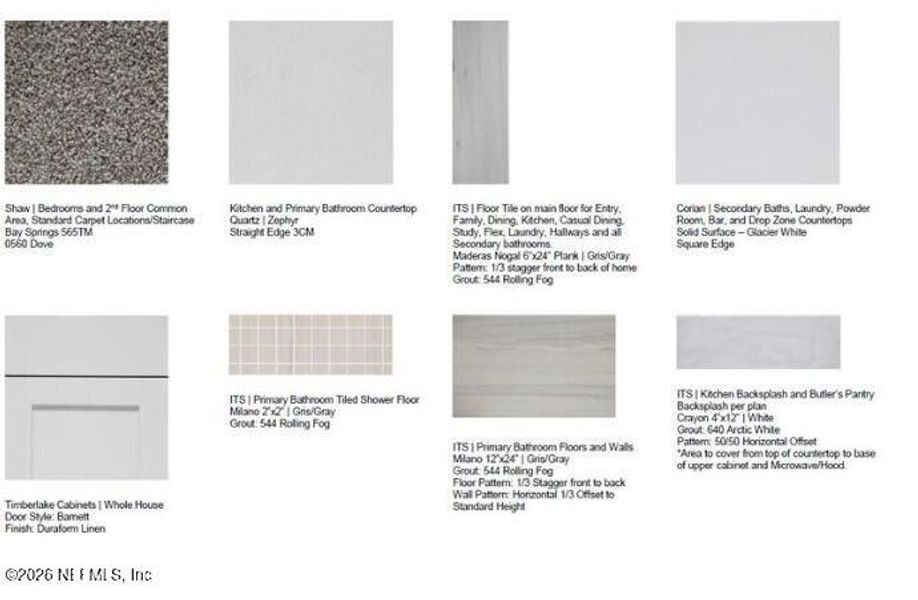 Sample of building materials used in homes in Colbert Landings, Palm Coast (Image 16).