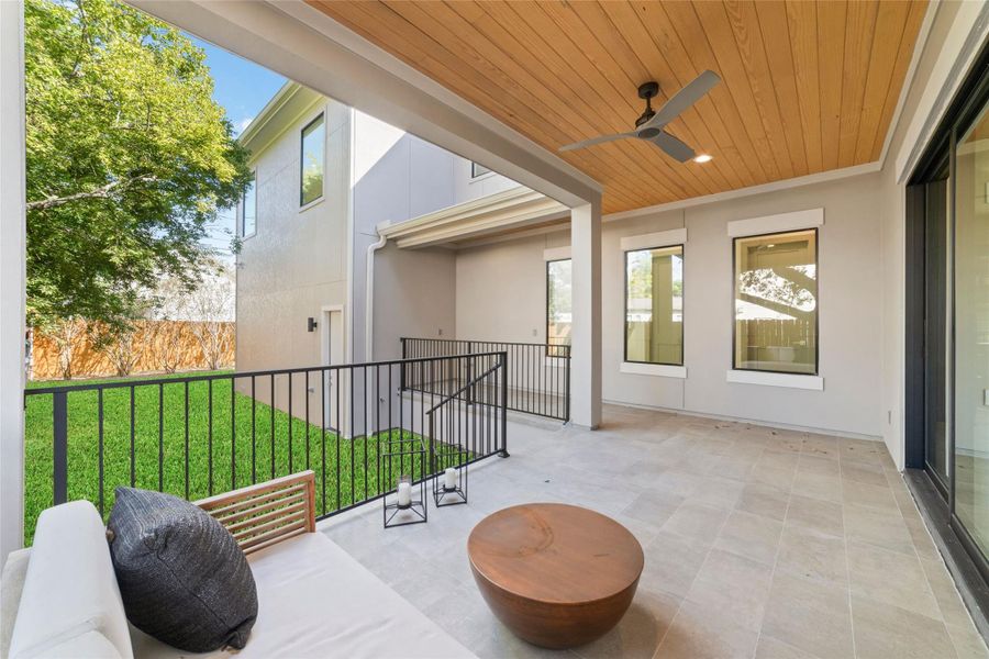 Exterior details and patio area of a home in , Bellaire (Image 29). Exterior details and patio area of a home in , Bellaire (Image 29).