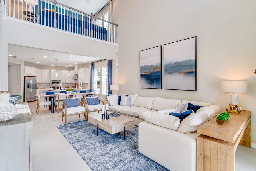 Furnished interior view inside a new home in Center Lake Ranch Community Group Page, St. Cloud (Image 26).