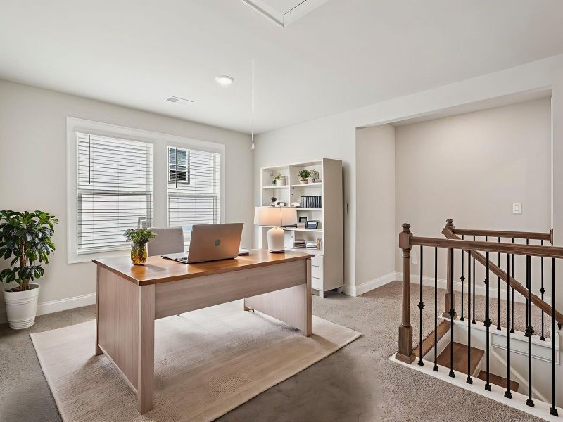 The Dallas Basement floorplan with the Upscale Rustic Linen interior package.