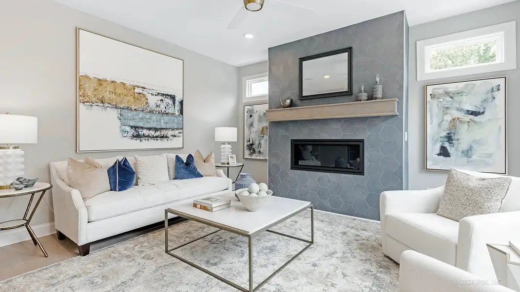 Furnished interior view inside a new home in The Courtyards at Bailey Farm, Dacula (Image 18).
