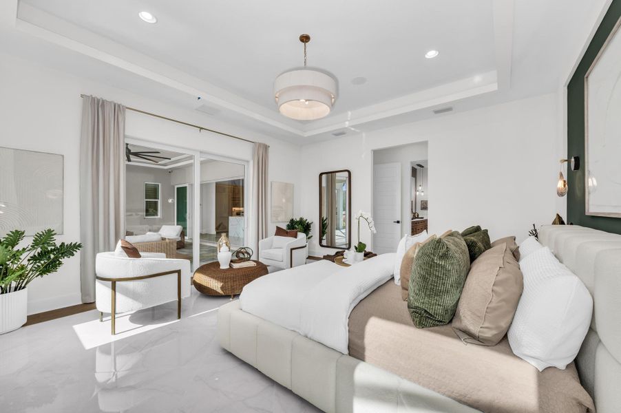 Representative furnished interior of a home built from the Belize by Medallion Home in Watercolor Place, Bradenton (Image 6).