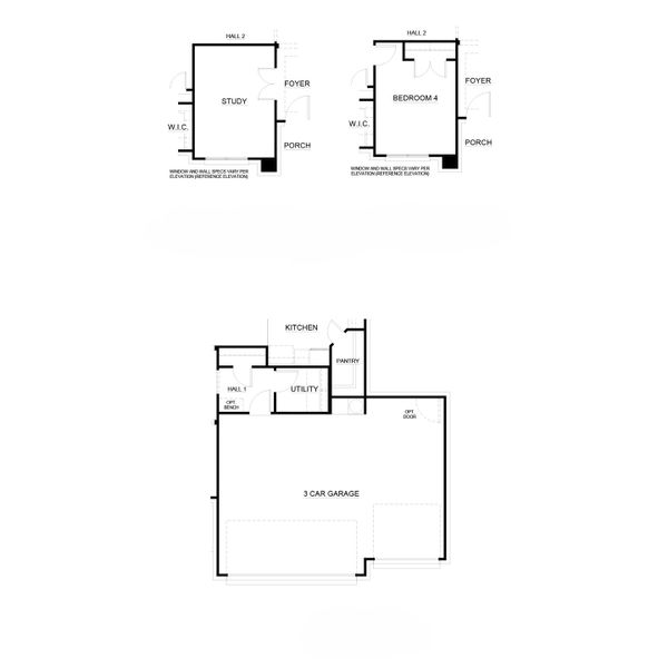 2D floor plan layout for the Concept 2040 by Landsea Homes in Belle Meadows, Cleburne, TX (Image 3).