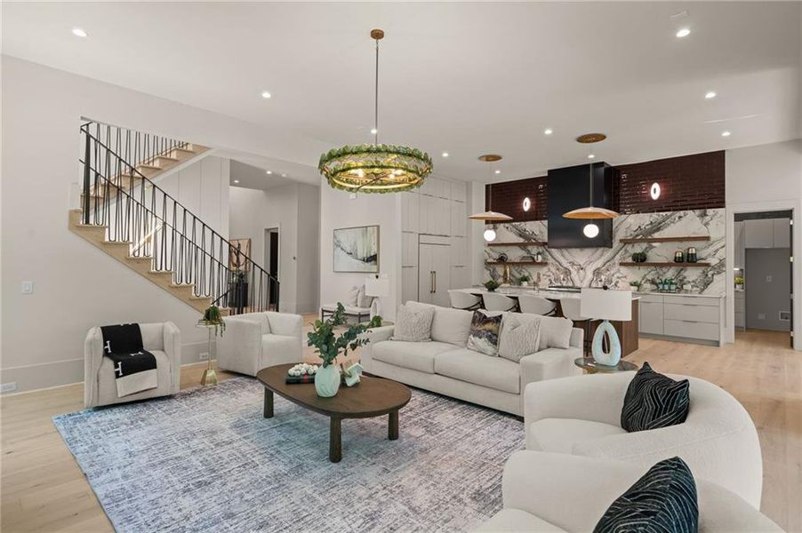 Furnished interior view inside a new home in , Atlanta (Image 11).