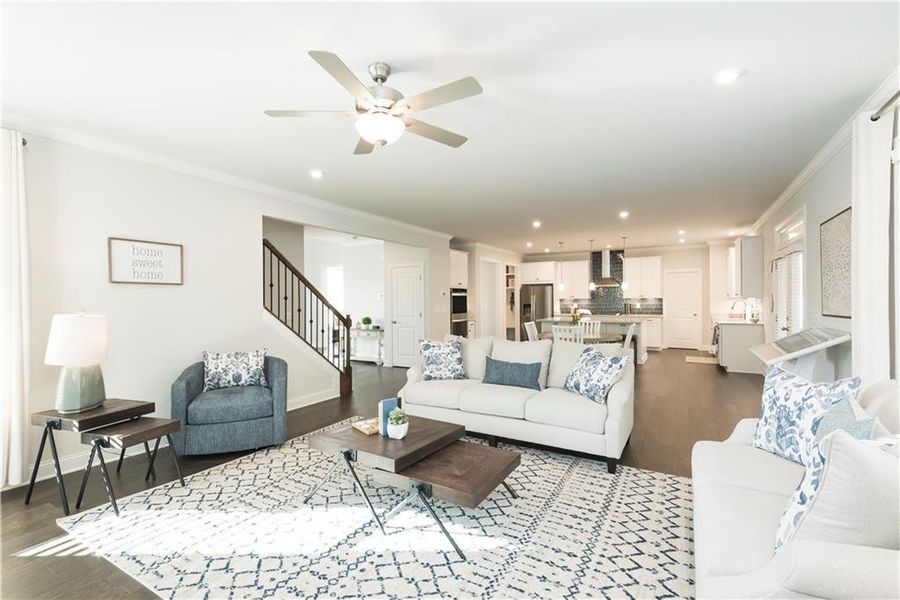 Furnished interior view inside a new home in The Estates at Hurricane Pointe, Douglasville (Image 5).