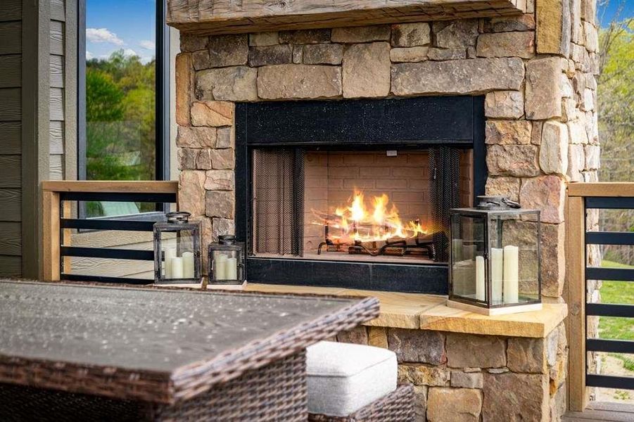 Exterior details and patio area of a home in , Blue Ridge (Image 34).
