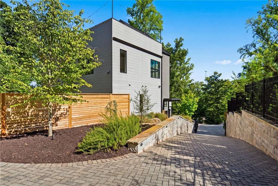 Exterior details and patio area of a home in , Atlanta (Image 58).