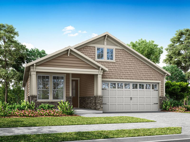Representative exterior photo of a completed home built from the Hickory Hill by Tri Pointe Homes in Altis At Serenity, Fuquay Varina, NC (Image 25).