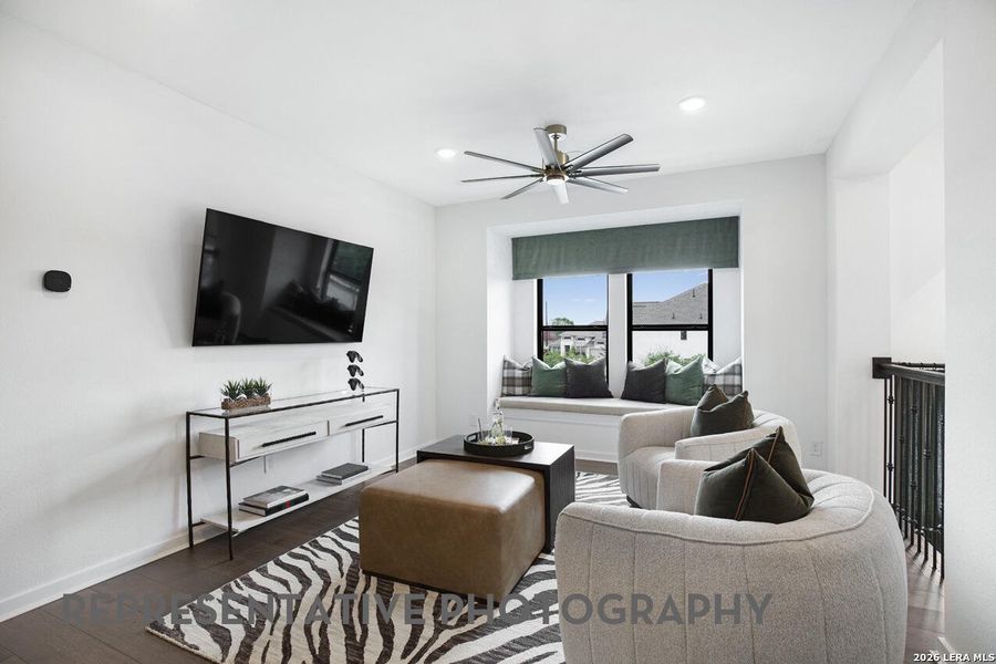 Furnished interior view inside a new home in Esperanza, Boerne (Image 18). Furnished interior view inside a new home in Esperanza, Boerne (Image 18).