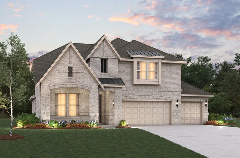 Representative exterior photo of a completed home built from the Summerfield by Beazer Homes in Lovers Landing, Forney, TX (Image 17).
