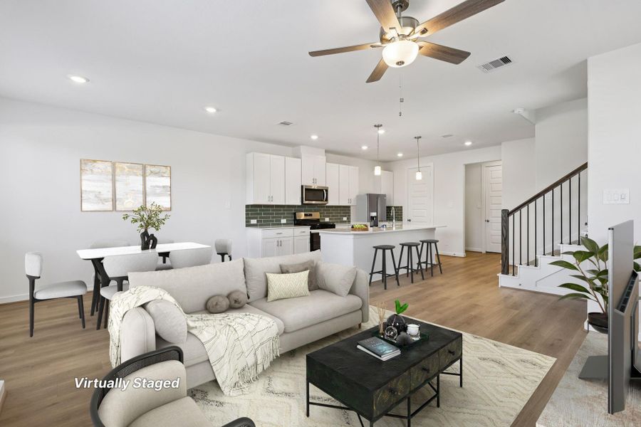 Furnished interior view inside a new home in Kemah Crossing - City Series, Kemah (Image 4).