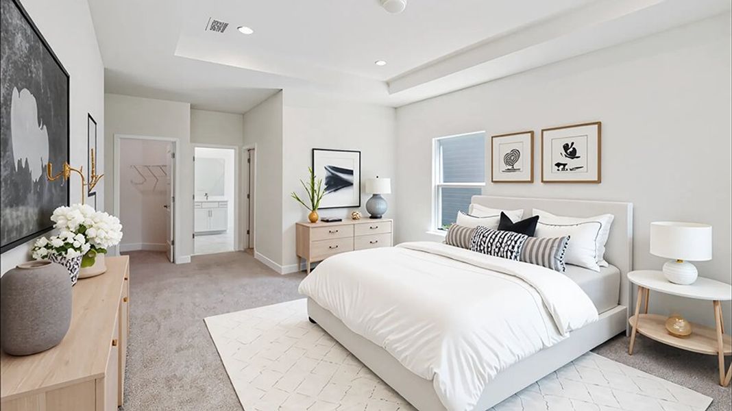 Representative furnished interior of a home built from the Hawthorne by D.R. Horton in Buchanan Trails, Newberry (Image 8).