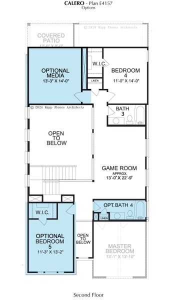 2D floor plan layout for the Calero by Landon Homes in Fields - East Village, Frisco, TX (Image 24). 2D floor plan layout for the Calero by Landon Homes in Fields - East Village, Frisco, TX (Image 24).
