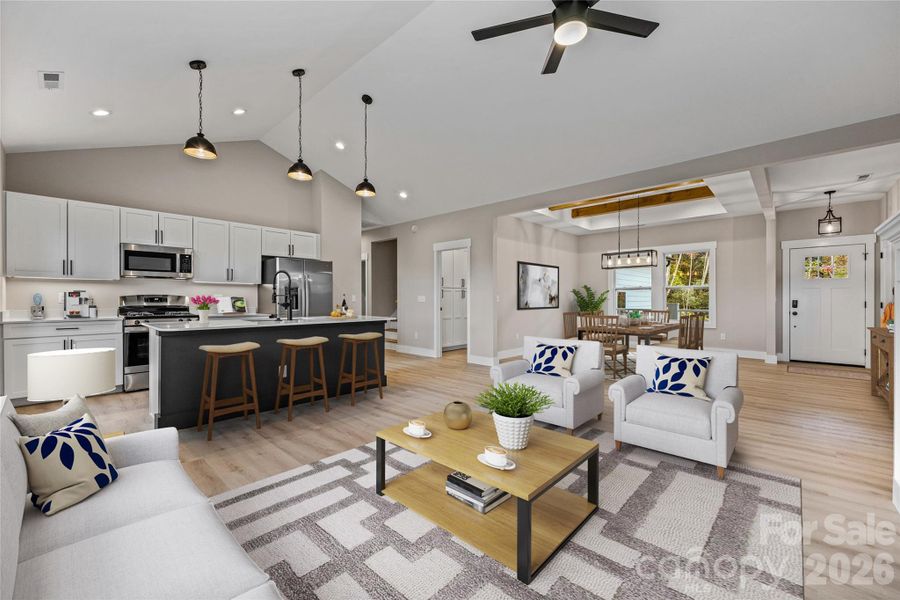 Furnished interior view inside a new home in , Hendersonville (Image 29). Furnished interior view inside a new home in , Hendersonville (Image 29).