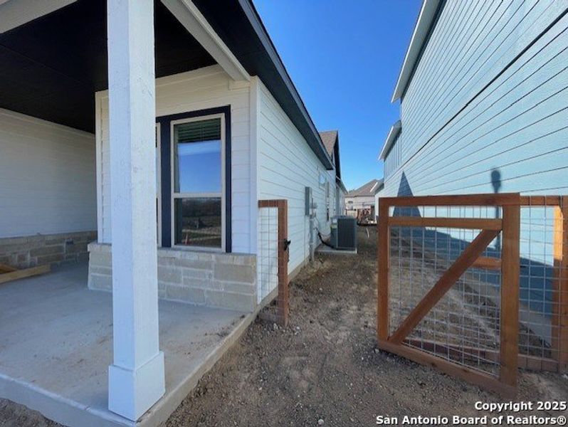 Exterior details and patio area of a home in The Crossvine, Schertz (Image 22).