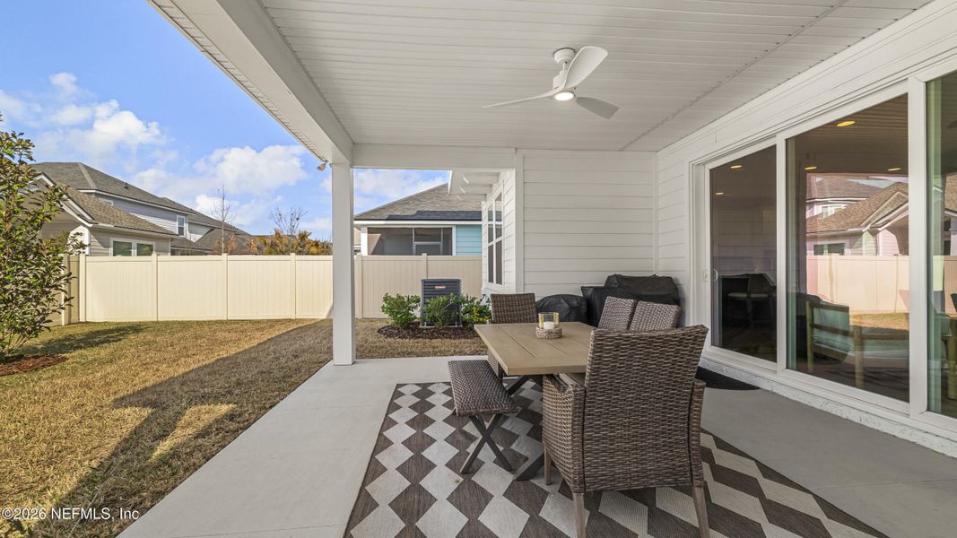 Exterior details and patio area of a home in Settler's Landing at Nocatee, Ponte Vedra (Image 22).