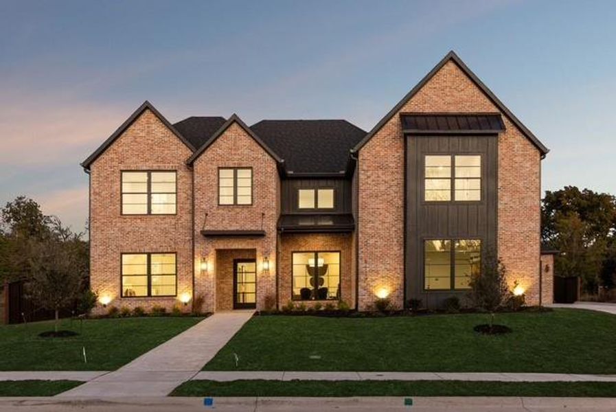 Front exterior of a new home in , Keller, TX, highlighting curb appeal (Image 21).