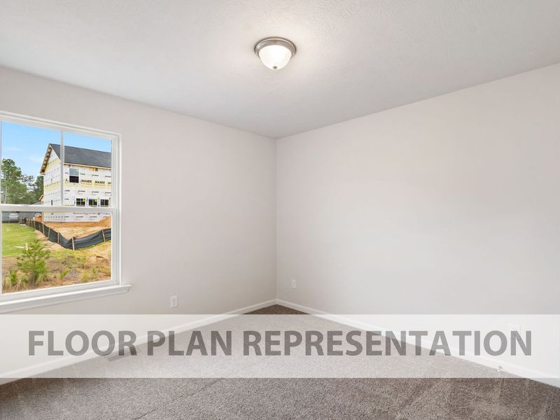 Athens 3 Bedroom Plan Third Bedroom | Ivey Homes