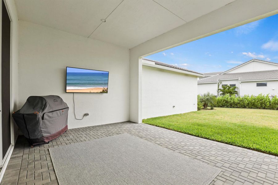 Exterior details and patio area of a home in , Westlake (Image 32).