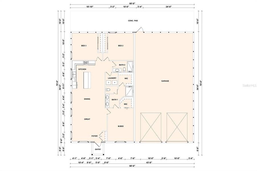 2D floor plan layout of this home in , Port Charlotte, FL (Image 4).